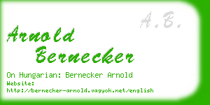 arnold bernecker business card